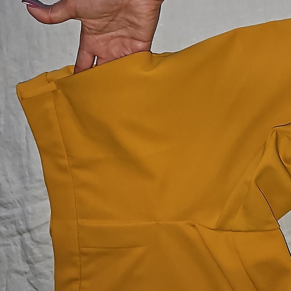 Jules & Leopold mustard casual pants small petite straight leg - Picture 10 of 15